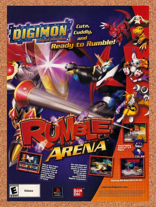 2002 Digimon Rumble Arena PS1 Original Advertisement v1 - for just $19.49! 