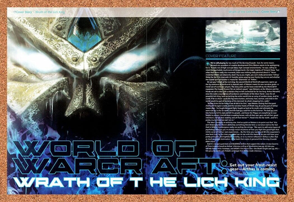 2007 World Of WarCraft Wrath Of The Lich King Original Ad - for just $21.49! 