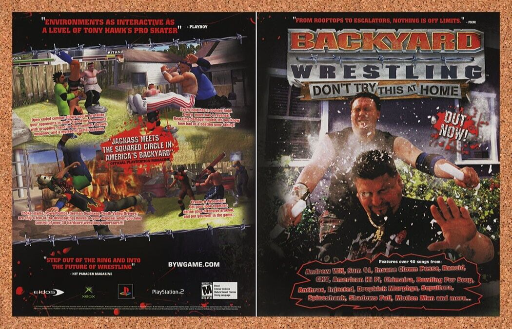 2005 Backyard Wrestling PS2 Original Jackass Ad - for just $21.49! 