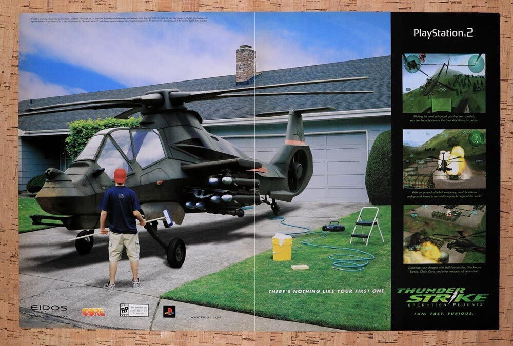 2001 Thunderstrike Operation Phoenix PS2 Original Ad v2 - for just $21.49! 