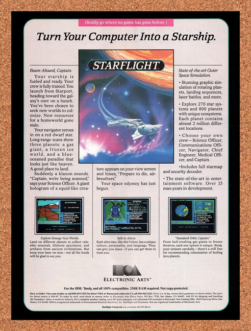 1987 Starflight Amiga Original Ad v2 - for just $18.49! 