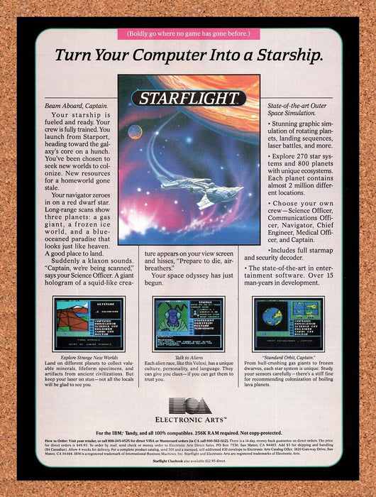 1987 Starflight Amiga Original Ad v2 - for just $18.49! 
