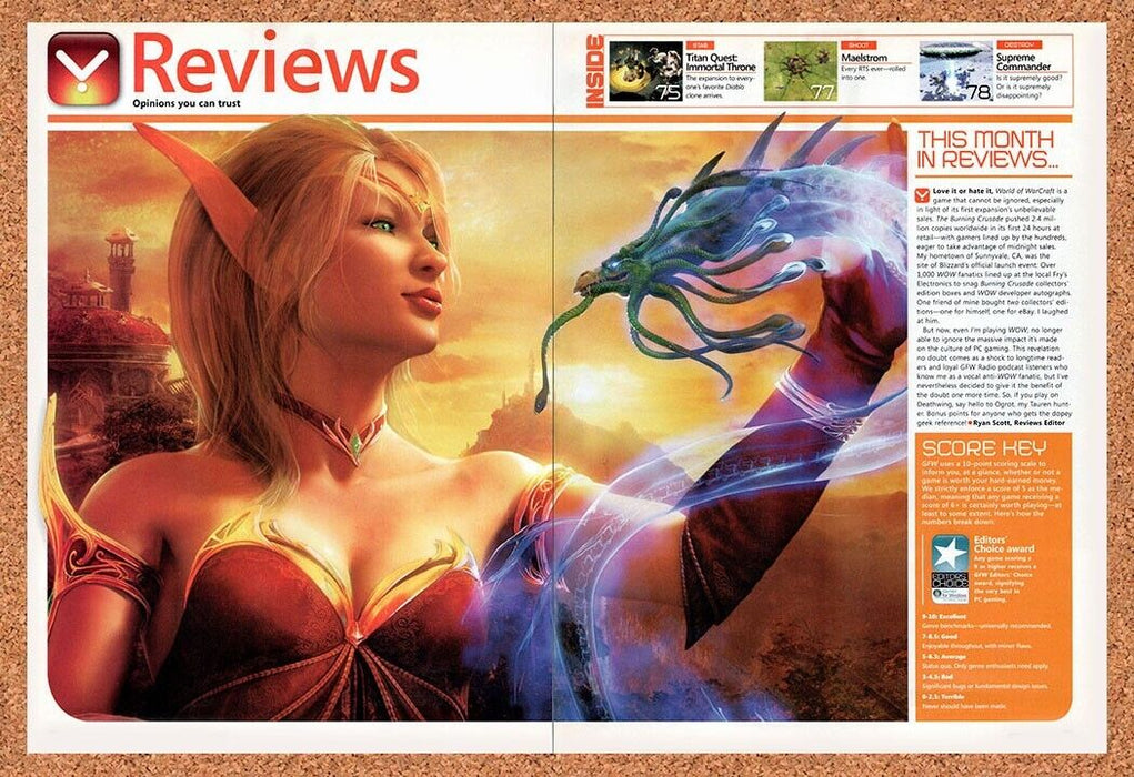 2007 World Of WarCraft Burning Crusade Original Blood Elf Ad - for just $21.49! 