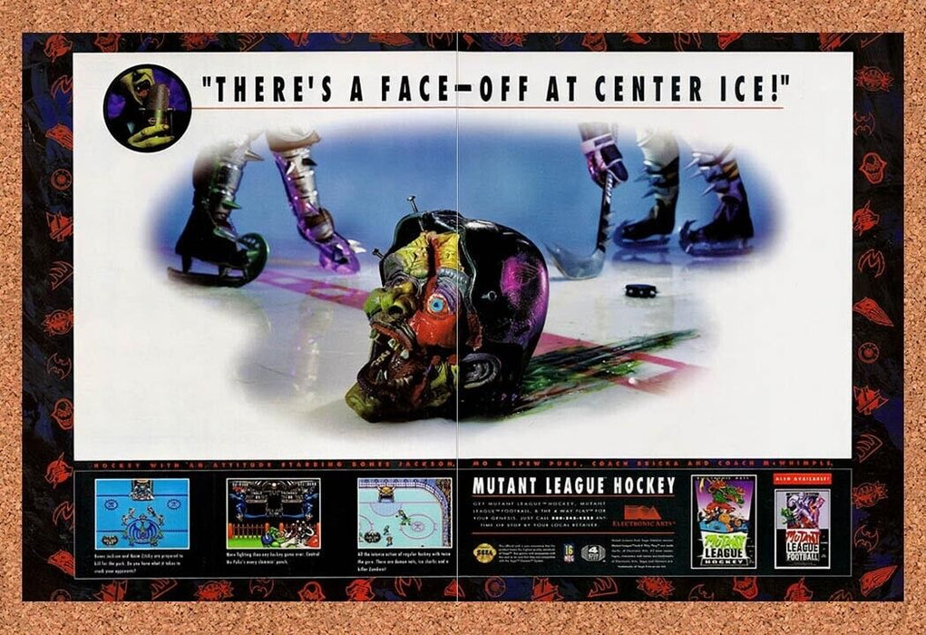 1994 Mutant League Hockey Genesis Original Ad v1 - for just $18.27! 
