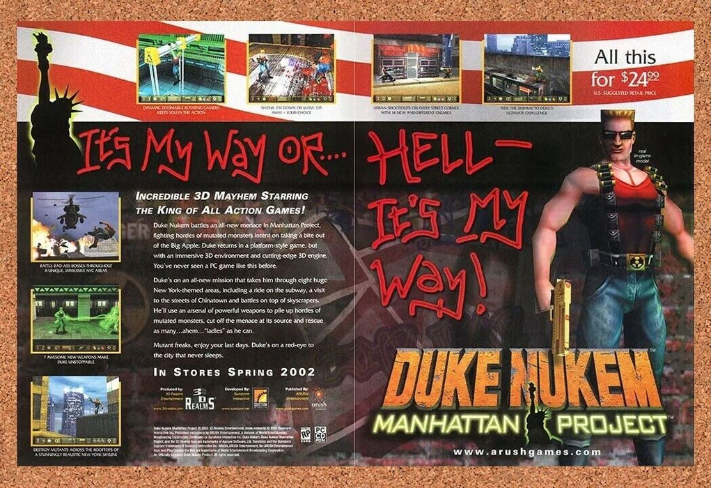 2004 Duke Nukem Manhattan Project PC Original Ad v2 - for just $22.49! 