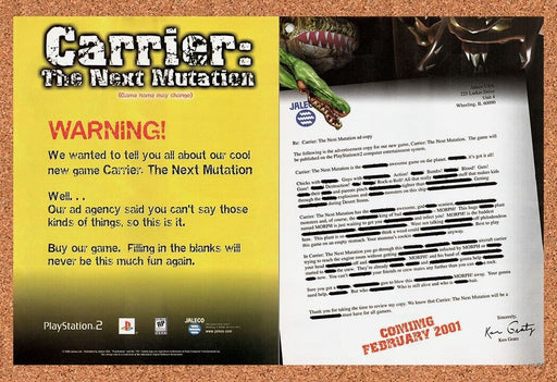 2003 Original Carrier The Next Mutation Ad - for just $21.49! 