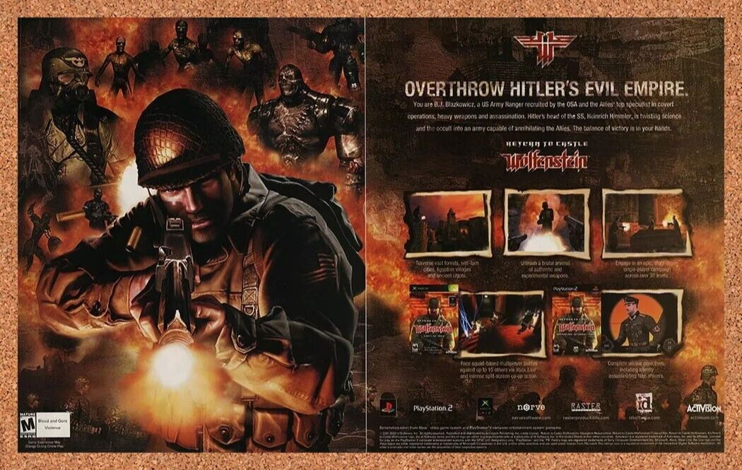 2005 Return To Castle Wolfenstein Tides Of War Xbox Original Ad v1 - for just $21.49! 