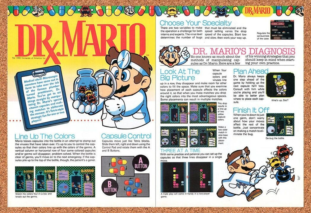 1990 Dr Mario NES Original Ad v3 - for just $19.34! 