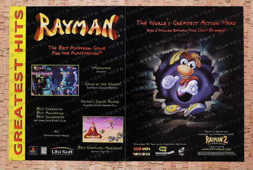 1998 Rayman PS1 Original Ad v6 - for just $21.49! 
