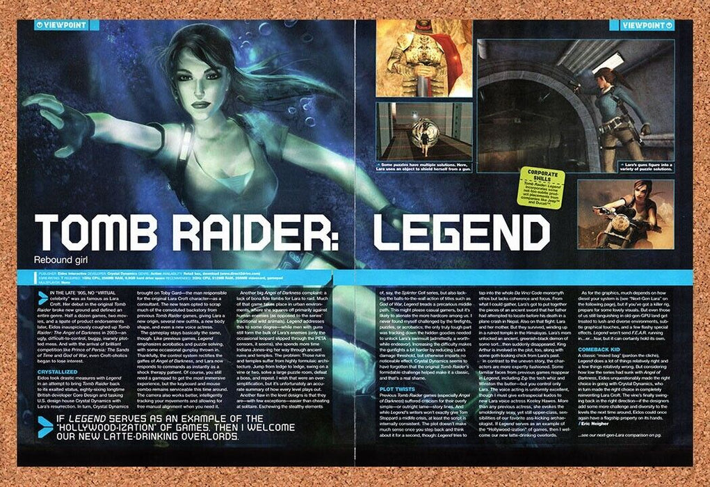 2006 Tomb Raider Legend PC Original Ad v1 - for just $21.49! 