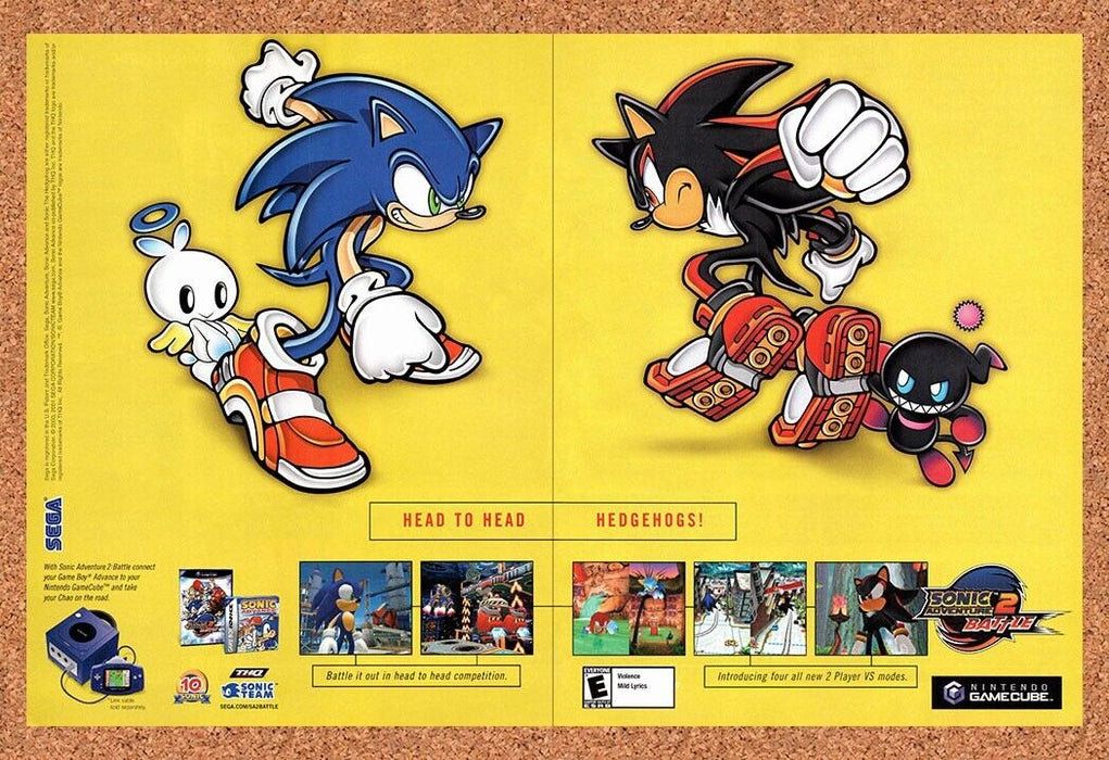 2002 Sonic Adventure 2 Battle GameCube Original Ad - for just $22.49! 