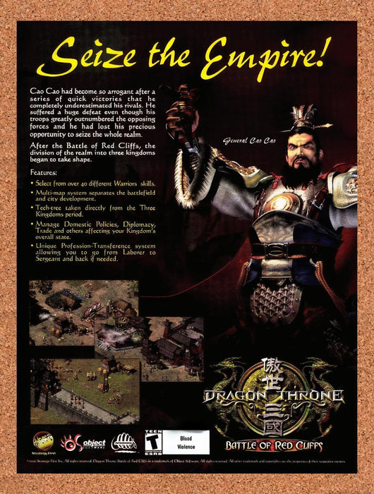 2002 Dragon Throne Battle Of Red Cliffs General Cao Cao Original Advertisement v3 - for just $19.49! 
