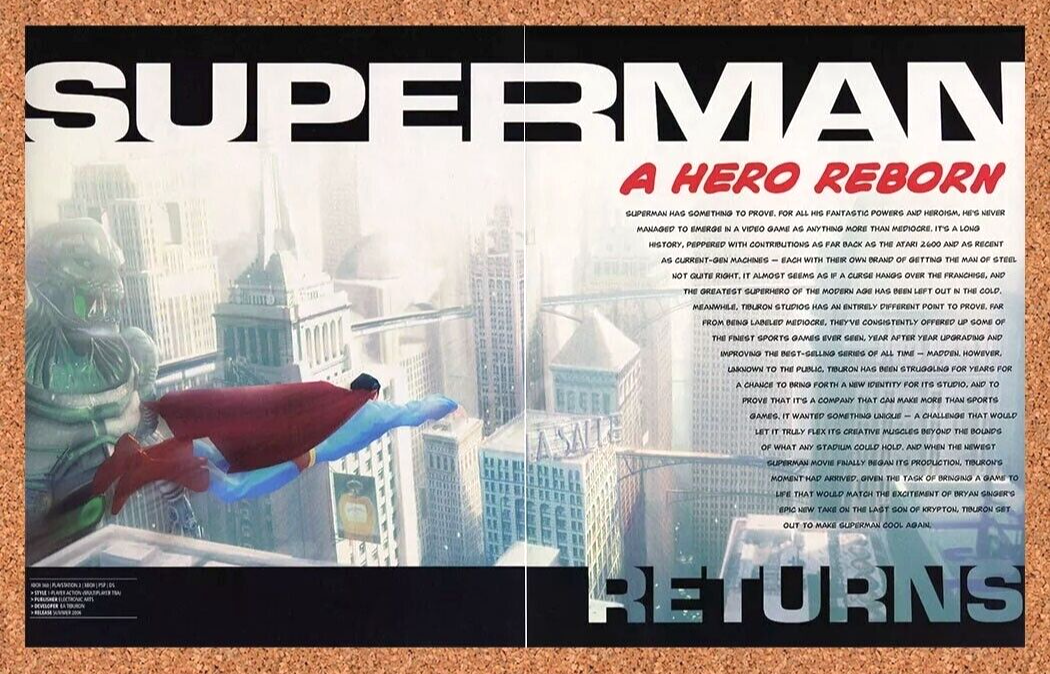 2007 SuperMan Return Xbox Original Ad - for just $21.49! 