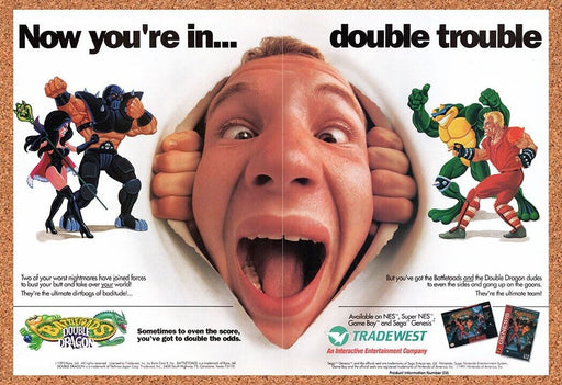 1993 Battletoads And Double Dragon SNES Original Ad v3 - for just $21.49! 