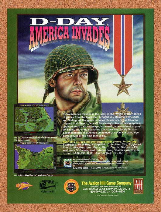 1995 D-Day America Invades PC Original Ad v1 - for just $17.99! 