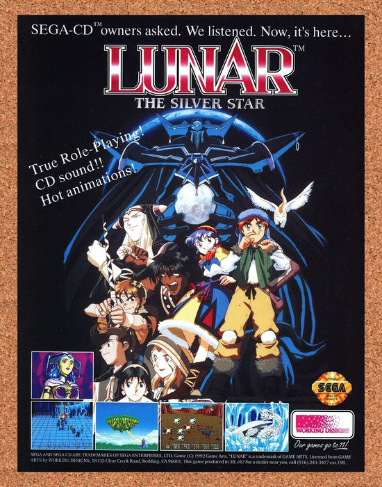 1994 Lunar Silver Star Story Sega CD Original Ad v5 - for just $18.99! 
