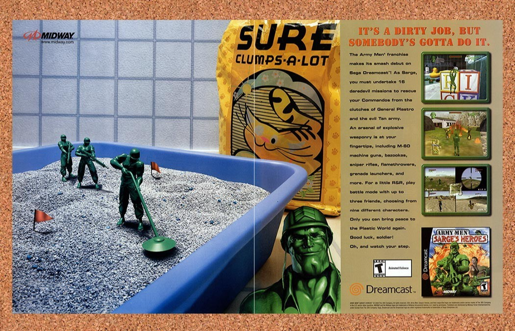 2000 Army Men Sarge's Heroes Dreamcast Original Advertisement v6 - for just $23.99! 