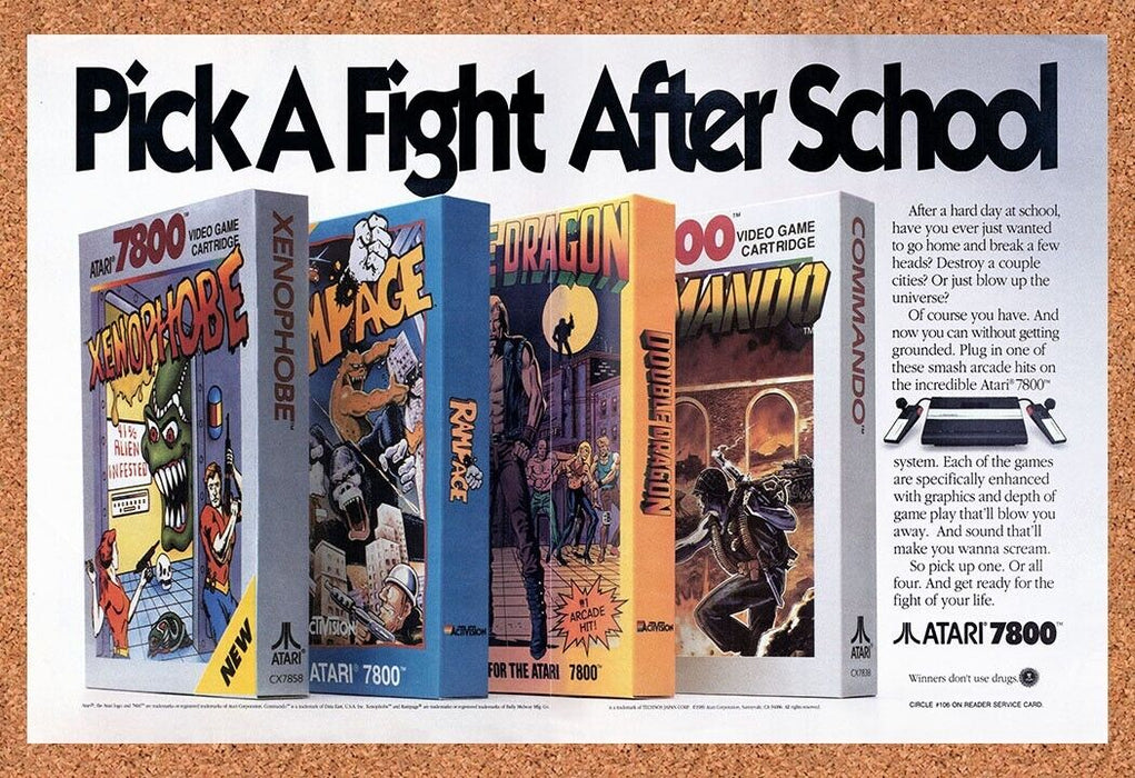 1989 Atari 7800 Games Original Ad v1 - for just $21.49! 