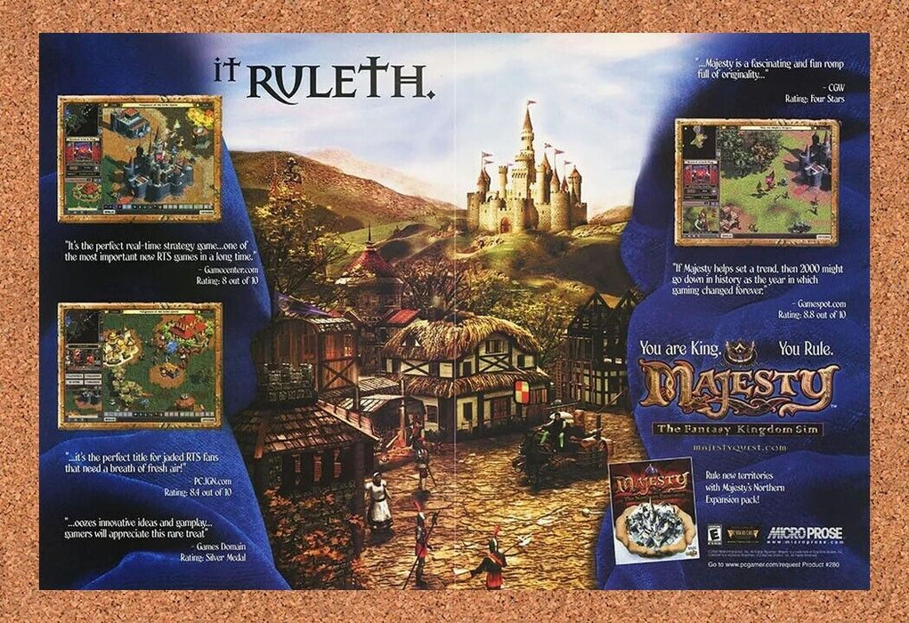 2002 Majesty The Fantasy Kingdom SIM PC Original Ad - for just $21.49! 