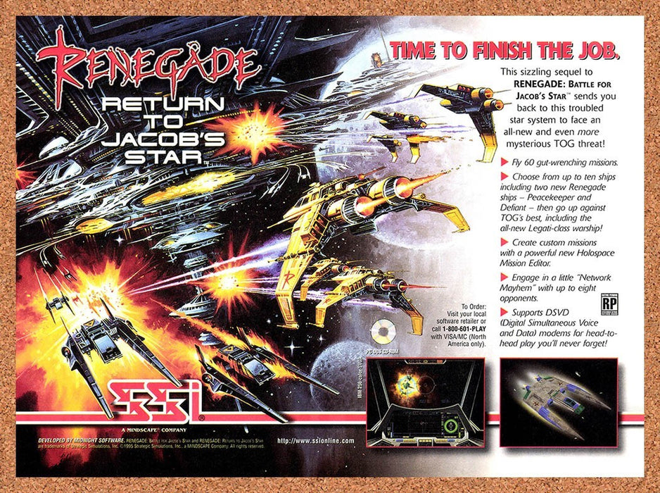 1996 Renegade Return To Jacobs Star PC Original Advertisement v1 - for just $15.29! 