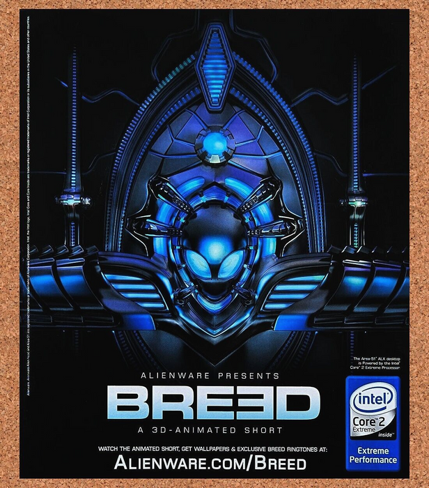 2009 Alienware Breed 3D-Animation Original Ad - for just $17.99! 