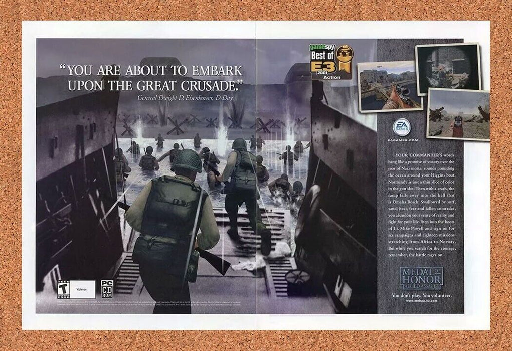 2004 Medal Of Honor Allied Assault PC Original Ad v4 - for just $22.49! 