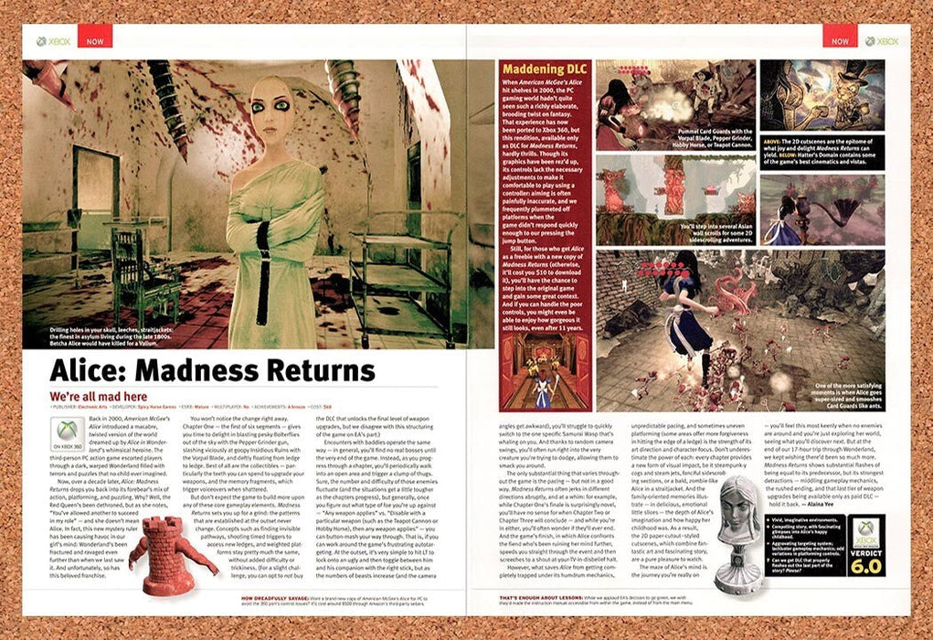 2011 Alice Madness Returns Xbox 360 Review Original Ad v2 - for just $21.49! 