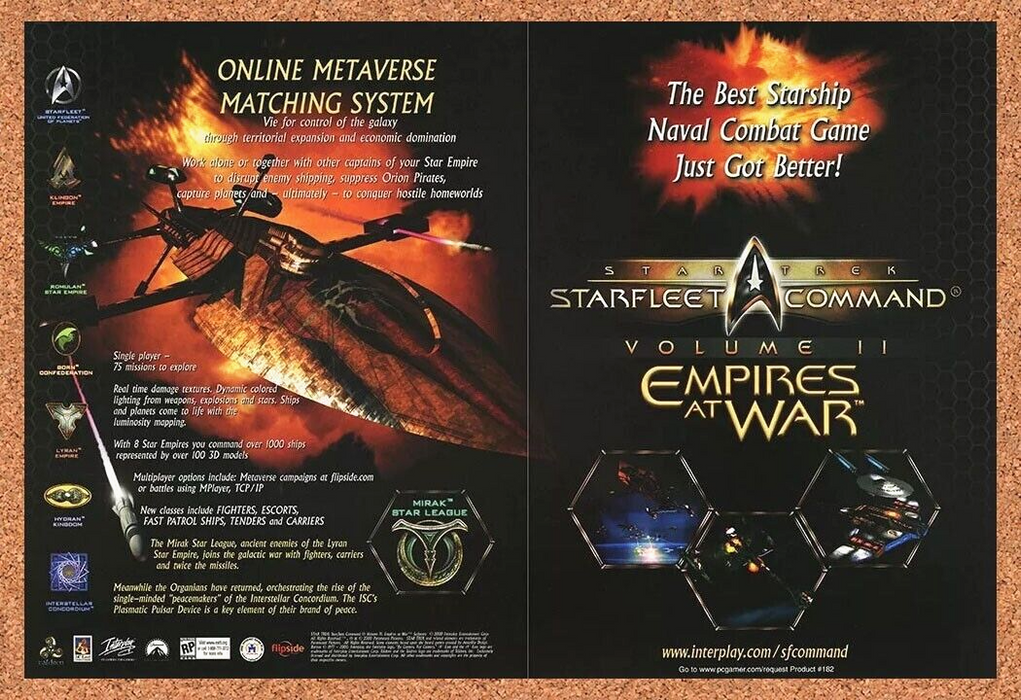 2002 Star Trek Starfleet Command II PC Original Ad v6 - for just $21.49! 