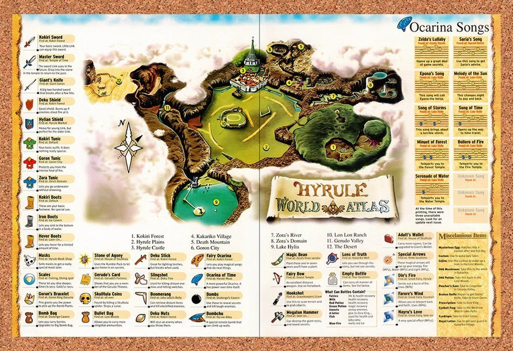 1998 Zelda Ocarina Of Time Hyrule World Atlas Original Advertisement vr13 - for just $23.99! 