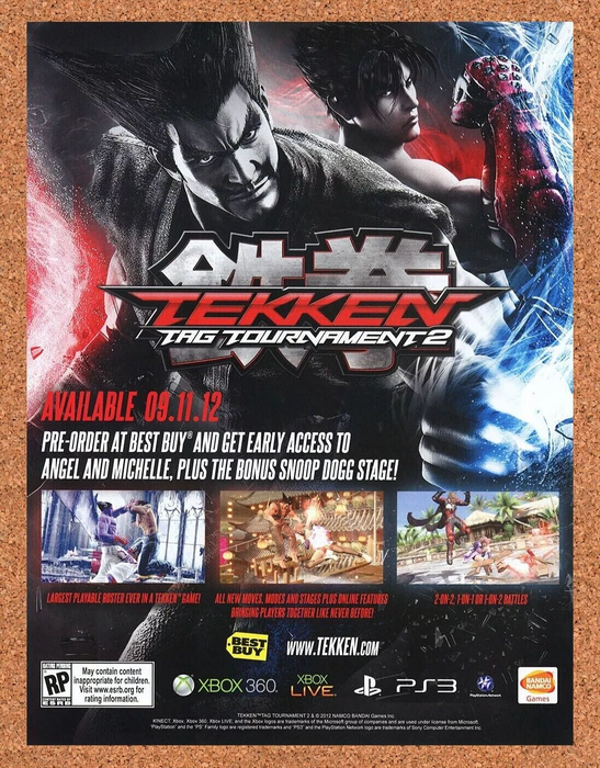 2014 Tekken Tag Tournament 2 PS3 Original Best Buy Ad v1 - for just $17.99! 