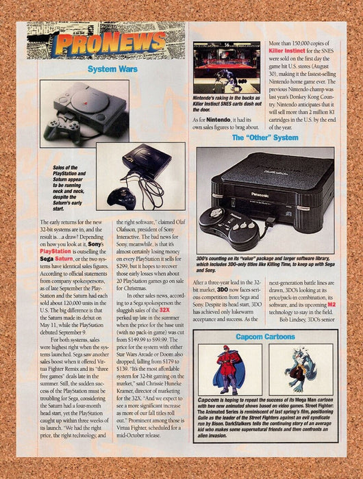 1995 System Wars PS1 Vs Saturn Original Ad v1 - for just $17.99! 