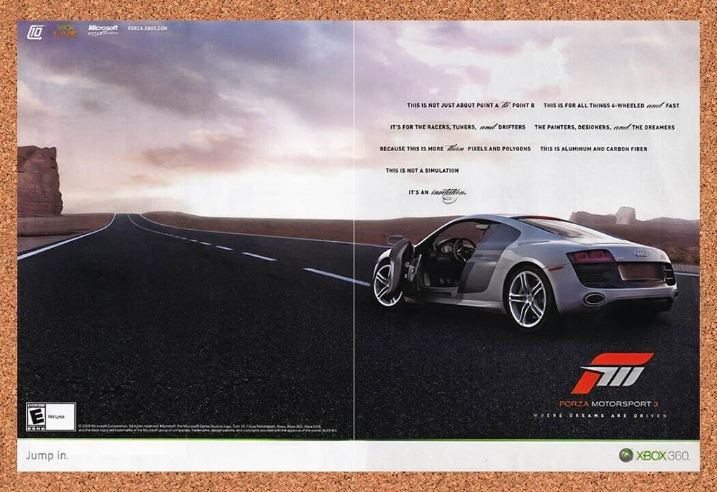 2010 Forza Motorsport 3 Xbox 360 Original Ad v1 - for just $18.27! 