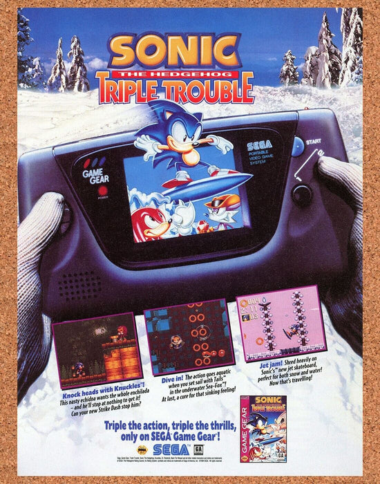 1994 Sonic Triple Trouble Game Gear Original Ad - for just $17.99! 