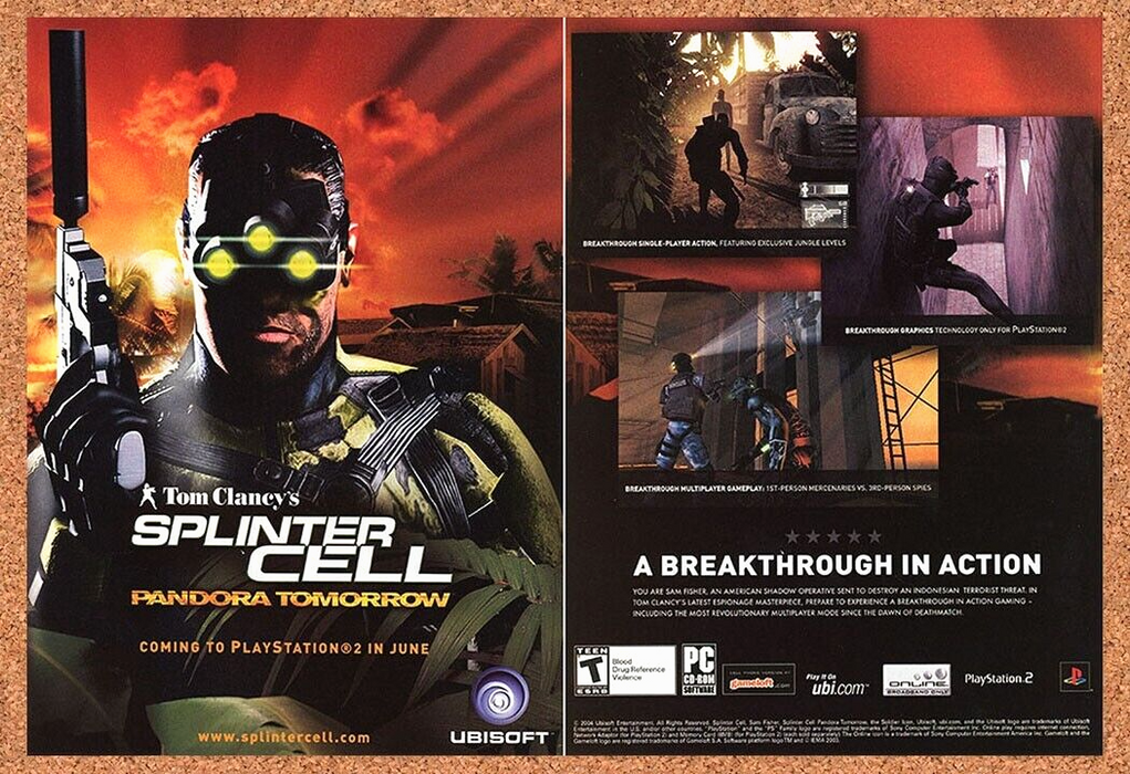 2004 Splinter Cell Pandora Tomorrow PS2 Original Ad v2 - for just $21.49! 