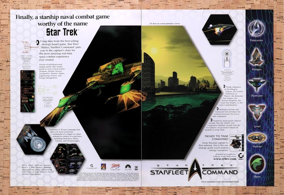 1999 Star Trek Starfleet Command Lyran Tiger Heavy Cruiser Original Ad v2 - for just $21.49! 