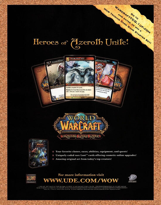 2006 World Of WarCraft Trading Card Game Original Ad v1 - for just $17.99! 