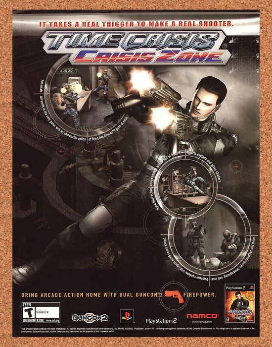 2004 Original Time Crisis Crisis Zone PS2 Ad v1 - for just $17.99! 