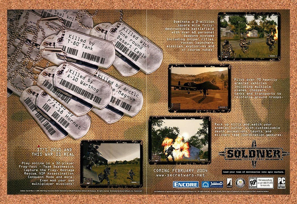 2004 Soldner Secret Wars PC Original Ad v1 - for just $23.99! 