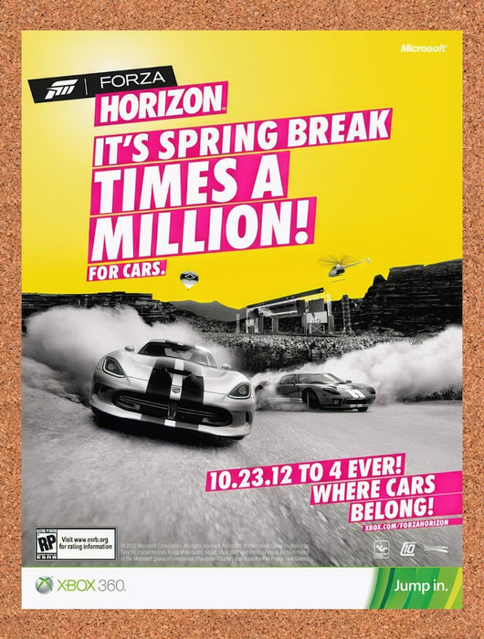 2012 Forza Horizon Xbox 360 Original Ad v3 - for just $17.99! 