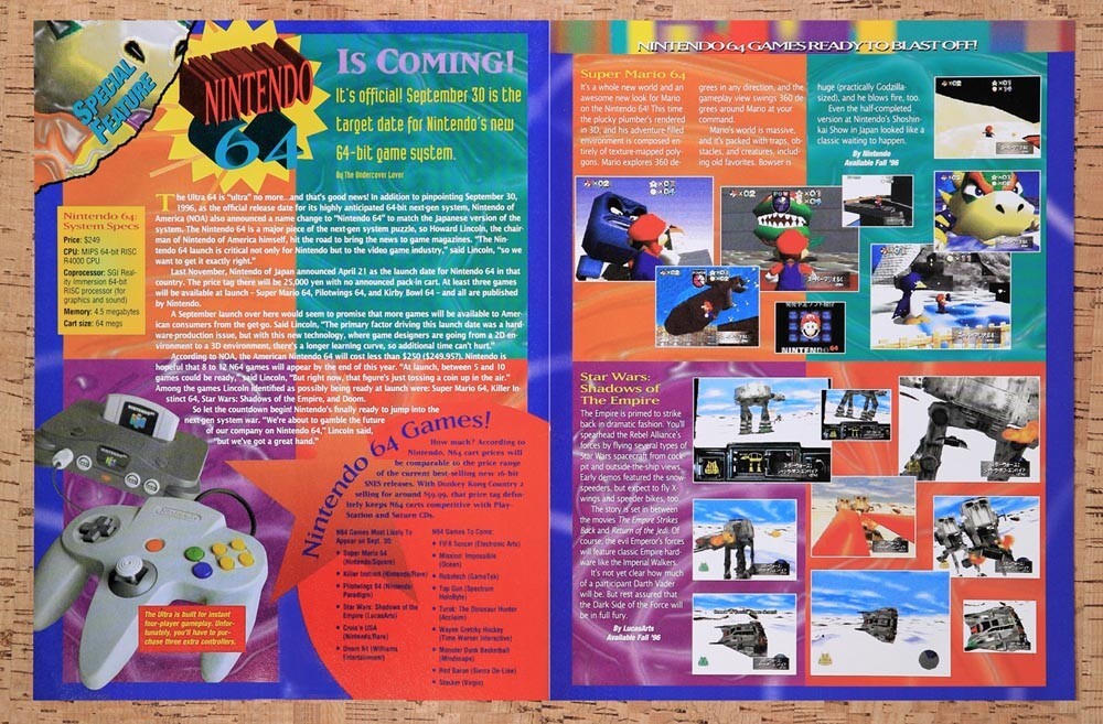 1996 Nintendo N64 Console Launch Review Original Ad v7 - for just $22.99! 