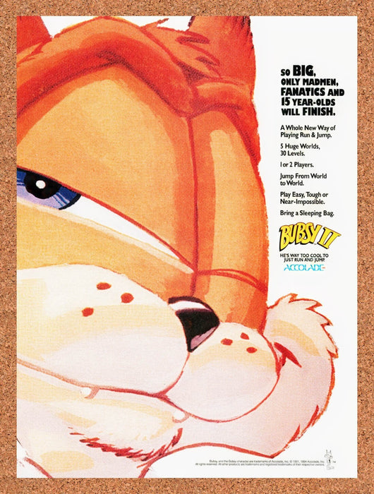1994 Bubsy II SNES Original Ad v2 - for just $17.99! 