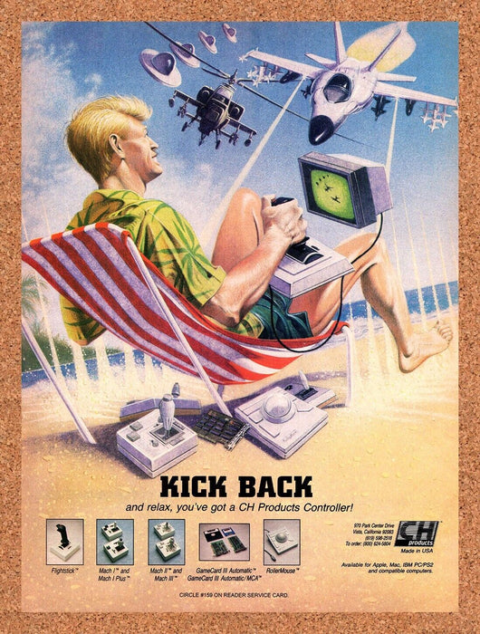 1992 CH Products PC Game Controllers Original Ad v1 - for just $17.99! 