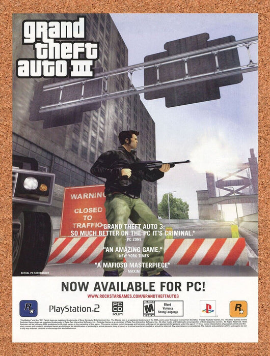2004 Grand Theft Auto III PS2 Original Ad - for just $19.49! 