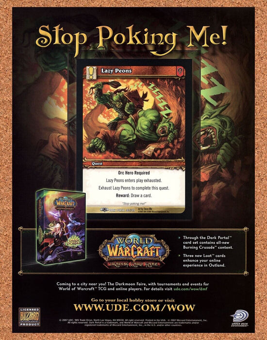 2007 World Of WarCraft Trading Card Game Original Ad v3 - for just $16.19! 
