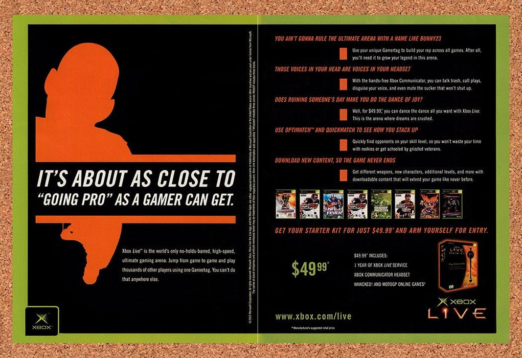 2002 Microsoft Xbox Live Starter Set Original Ad v2 - for just $23.99! 