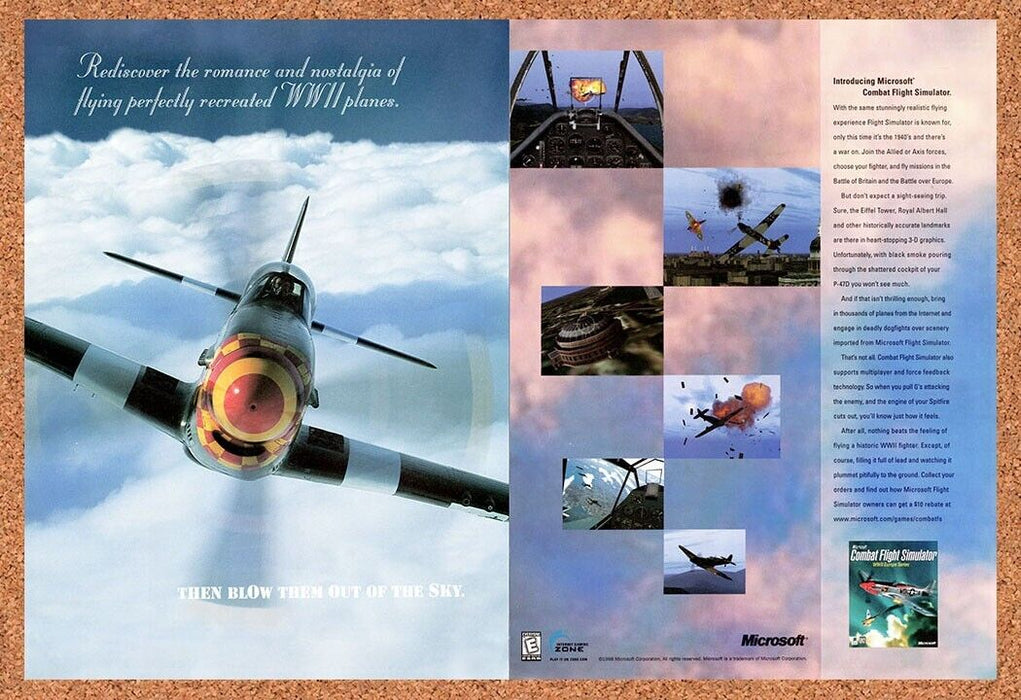 1998 Combat Flight Simulator WW2 PC Original Ad - for just $21.49! 