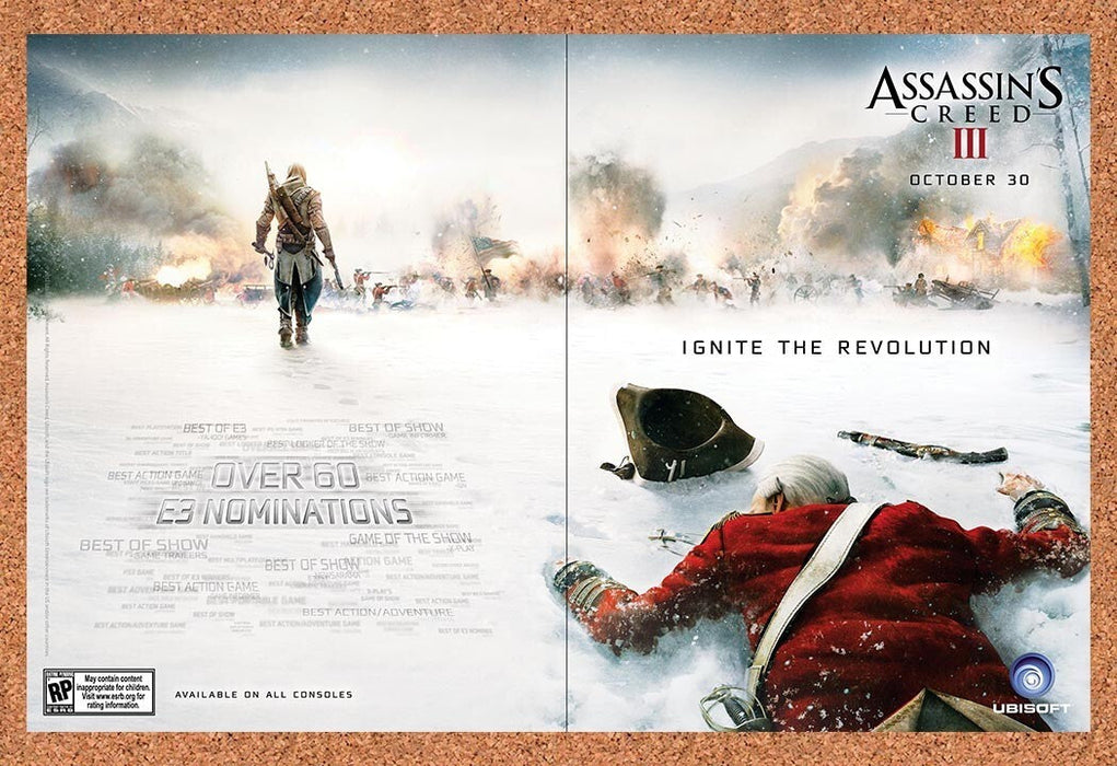 2012 Assassin's Creed III Xbox 360 Original Ad v4 - for just $21.49! 