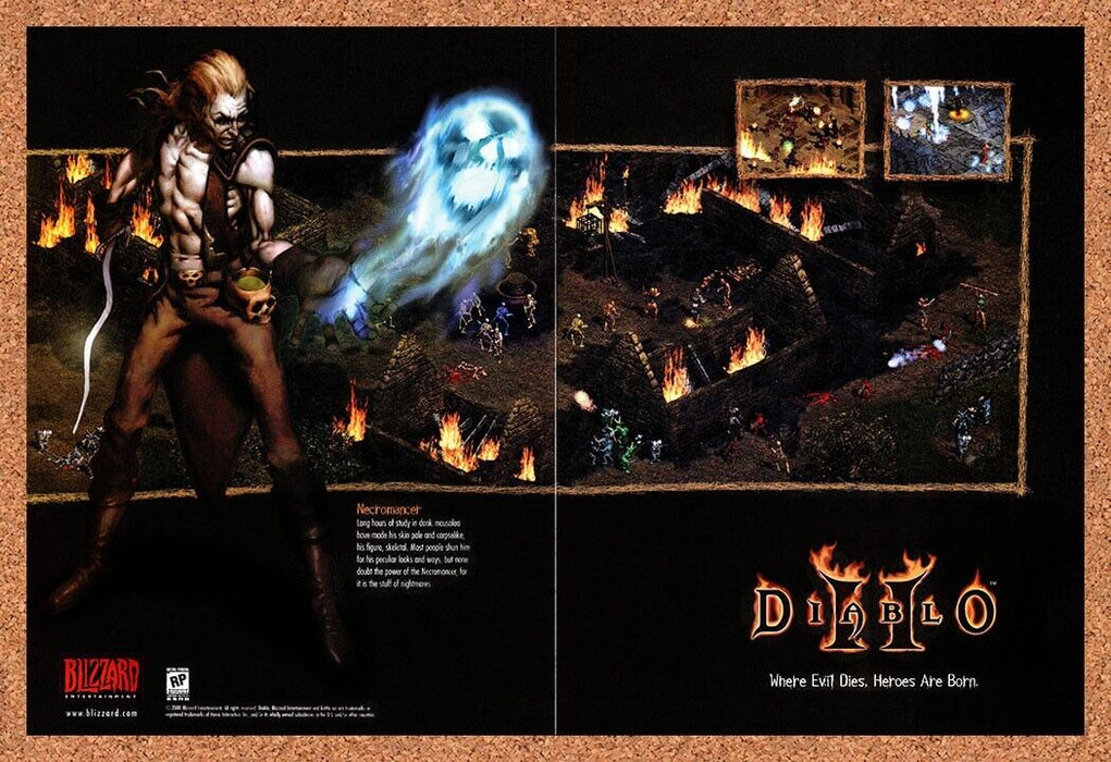 2002 Diablo II PC Original Necromancer Ad - for just $21.49! 