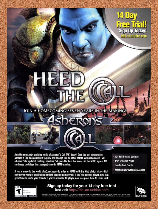 2006 Asheron's Call Throne Of Destiny PC Original Ad v2 - for just $19.49! 
