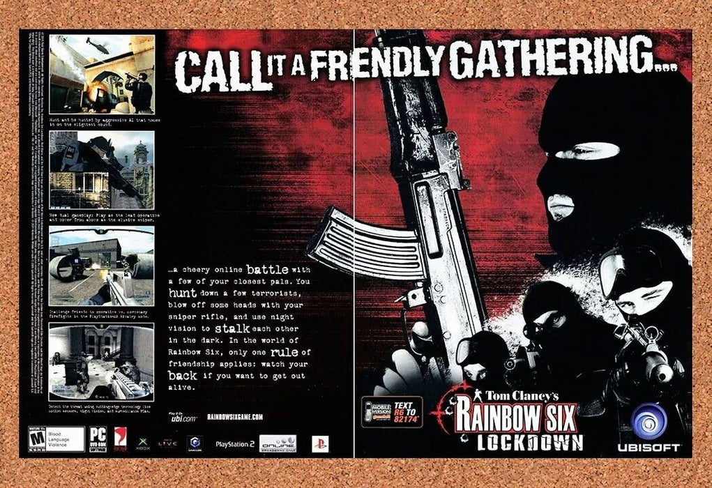 2006 Rainbow Six Lockdown PS2 Original Ad v2 - for just $21.49! 